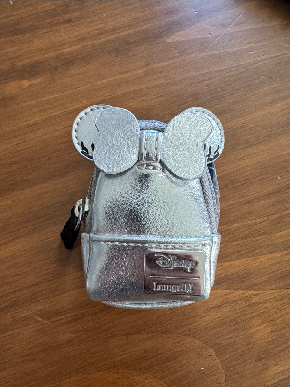 Loungefly Disney 100 Silver Minnie Ear Mini Backpack Coin Purse